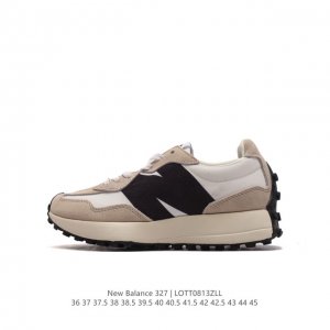 nb 新百伦 New Balance 327系列复古休闲运动慢跑鞋时尚男女运动鞋 以更纯粹的复古风格设计打造的全新造型 侧身还以解构设计，将 N 字标志以做旧压