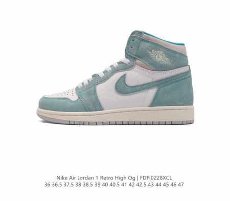 耐克 男女鞋 Nike Air Jordan 1 Retro High Og 乔丹一代aj1 乔1 Aj1 篮球鞋复刻运动鞋 皮面高帮板鞋的设计灵感源自运动夹克 - 点击图像关闭