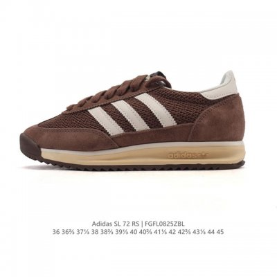 阿迪达斯Adidas Sl 72 Shoes 经典复古薄底运动鞋 T头鞋 三叶草复古休闲跑步鞋休闲运动鞋 这款经典运动鞋携复古型格，来访你的活力日常 采用舒爽帆