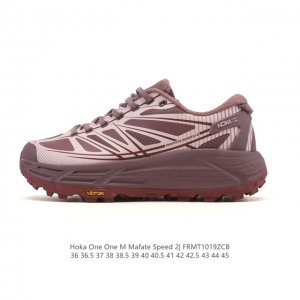 公司级 玛法特二代 Hoka One One Mafate Speed 2 Low 轻量低帮户外越野跑鞋 户外山脉越野轻量运动跑鞋。鞋面用轻的无缝架构，鞋带用了