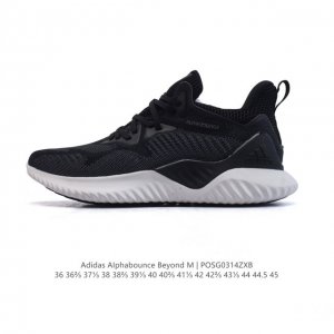 160 【公司级】阿迪达斯（Adidas）男女同款慢跑鞋 Alphabounce Beyond阿迪达斯 阿尔法 厚底增高老爹鞋 时尚运动鞋。运动鞋缓震透气轻质休