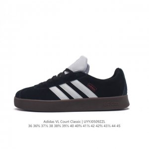 阿迪达斯 Adidas Vl Court Classic Shoes 运动休闲板鞋德训鞋 T头鞋 这款adidas经典运动鞋，以经典造型塑就百搭风格。灵感源自a