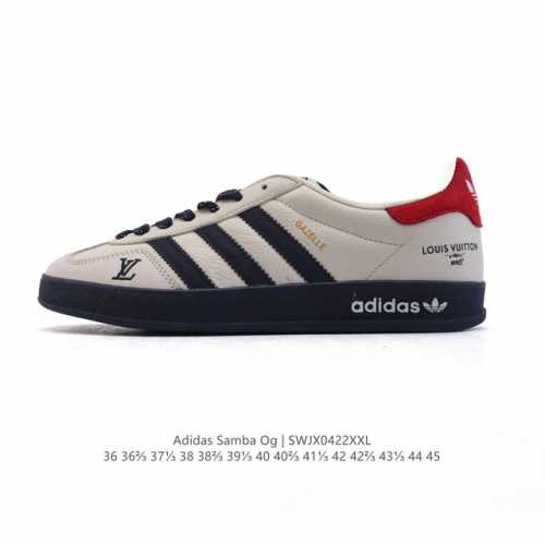 公司级 阿迪达斯 德训鞋 Adidas Originals Samba Og Shoes 经典运动鞋小白鞋 T头鞋 男女士板鞋 路易威登联名 彰显休闲摩登风情的