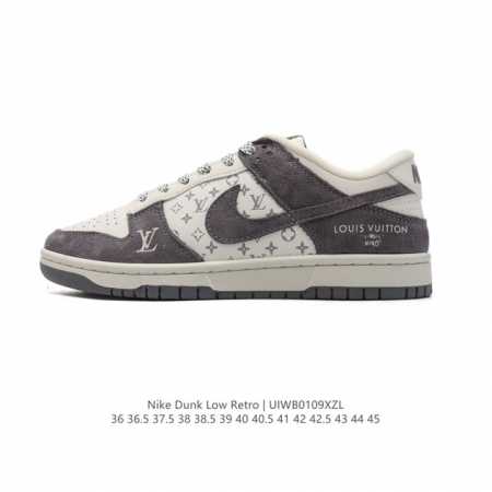 公司级 耐克 Nike Dunk Low Retro 运动鞋 2025新款 路易威登联名 经典复古板鞋。作为 80 年代经典篮球鞋款，起初专为硬木球场打造，后来 - 点击图像关闭