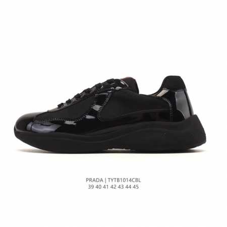 公司级 Prada系列／Prada 普拉达男士厚底增高运动跑步鞋 时尚老爹鞋 Prada.普拉达高端品牌休闲慢跑鞋 完美做工.演绎完美选择的你。 码数: 39 - 点击图像关闭