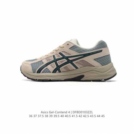 Asics 亚瑟士 2024新款男女子gel-Contend 4缓震回弹透气跑步鞋！高颜值百搭入门级跑鞋多层网面织物+植绒材质构成了亚瑟士logo图案，具有很高 - 点击图像关闭
