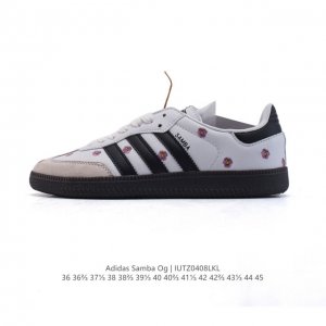 阿迪达斯 德训鞋 Adidas Originals Samba Og Shoes 经典运动鞋小白鞋 奶牛花纹 T头鞋 男女士板鞋 彰显休闲摩登风情的时尚经典鞋。