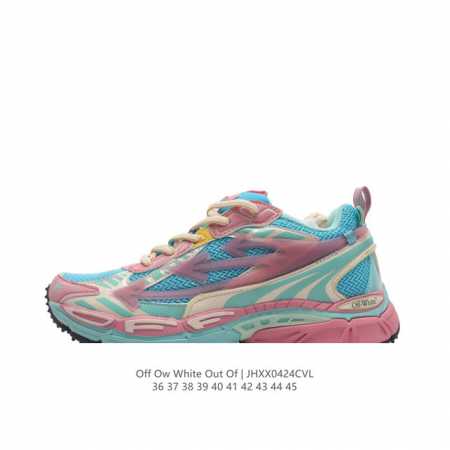 公司级off-White 低帮复古休闲鞋 组合而成-通货版本用的是一体描膝,不仅成本节约脚感更谈不上任何舒适感 采用高端的工艺盒，材质也各方面也是没有任何的对比 - 点击图像关闭