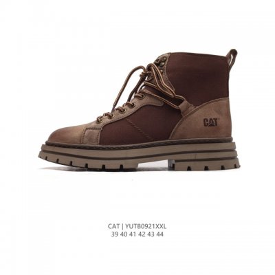 公司级 Cat Footwear Cat 卡特工装 休闲复古男鞋系列靴子 中高帮马丁靴 新款潮板鞋 专治各种不帅 鞋身轻便 舒适性相当不错 橡胶大底 上身随意搭
