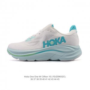 新款 Hoka One One 推出升级 Clifton 10 克利夫顿10代 男女士休闲跑步鞋轻量缓震运动鞋。Hoka One One的Clifton克利夫顿