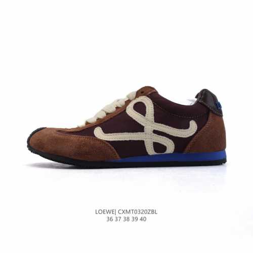 200 【公司级】Loewe/罗意威 Ballet Runner 皮革 简约圆头 系带 低帮 运动休闲鞋这双鞋是Loewe新发布的Ballet Runner 2