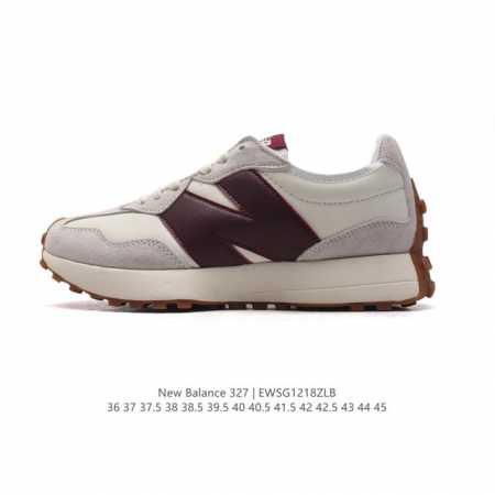 真标 Nb 新百伦 New Balance 327系列复古休闲运动慢跑鞋时尚男女运动鞋 以更纯粹的复古风格设计打造的全新造型 侧身还以解构设计，将 N 字标志以 - 点击图像关闭