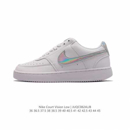 耐克nike Court Vision Low 校园风低帮复古篮球板鞋男女运动鞋，延续80年代复古篮球鞋，添加学院风细节。皮革鞋面，利落风格，重现复古篮球风范。 - 点击图像关闭