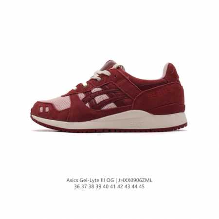 公司级 Asics 亚瑟士 Gel-Lyte Iii 运动鞋 男女休闲鞋复古运动鞋轻便舒适简约复古又百搭。材质选择了大面积麂皮与网眼面料打造，保证了质感与透气性 - 点击图像关闭