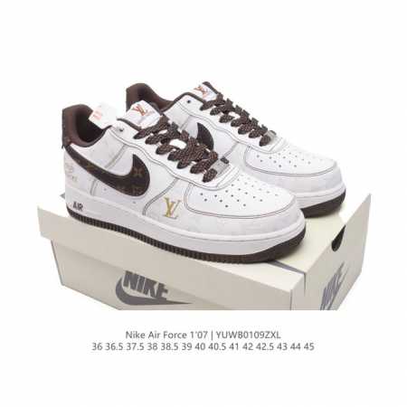 特价 耐克 Nike Air Force 1 '07 Low 空军一号含气垫 路易威登联名 小白鞋 低帮百搭厚底增高休闲运动板鞋。柔软、弹性十足的缓震性能和出色 - 点击图像关闭