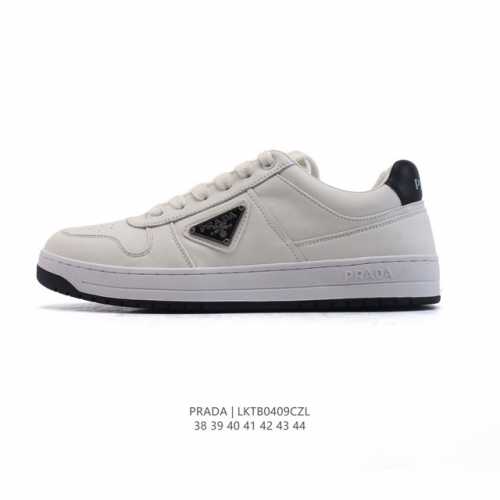 公司级 Prada系列／Prada 普拉达男士款小白鞋 厚底增高运动跑步鞋 时尚板鞋 Prada.普拉达高端品牌休闲慢跑鞋 完美做工.演绎完美选择的你。 码数: