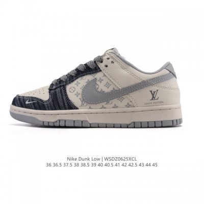 公司级 耐克 Nike Sb Dunk Low Pro 男女同款运动鞋复古板鞋 路易威登联名。采用柔软皮革鞋面，经久耐穿，塑就如元年款 Dunk 般的复古质感。