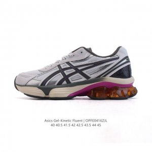 新品公司级 亚瑟士Asics Gel-Kinetic Fluent “Black Gold”白银 舒适百搭 合成革防滑耐磨 低帮跑步鞋 男款 首先配色上十分经典