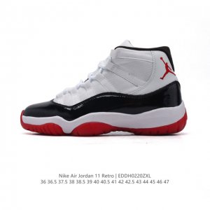 耐克乔丹11代 Nike Air Jordan 11 Retro 中帮复刻男女士运动鞋 Aj11代经典设计，深受球员与球迷喜爱。Jordan 乔丹 采用漆皮牛培