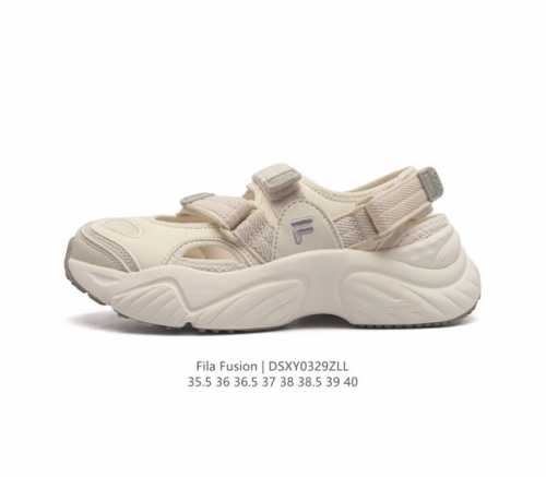 斐乐女士凉鞋 Fila Fusion 意大利百年经典运动品牌 网红单品 小红书推荐爆款 Fila斐乐火星鞋新款厚底增高老爹鞋 复古百搭运动鞋斐乐潮牌文化球鞋 街