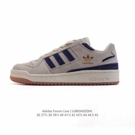公司级 Adidas 阿迪达斯 三叶草 Forum Low 男女运动鞋 摩登演绎篮球风的经典鞋。英文的“Forum”，是进行表达的场所，在这里，可以释放自己的热 - 点击图像关闭