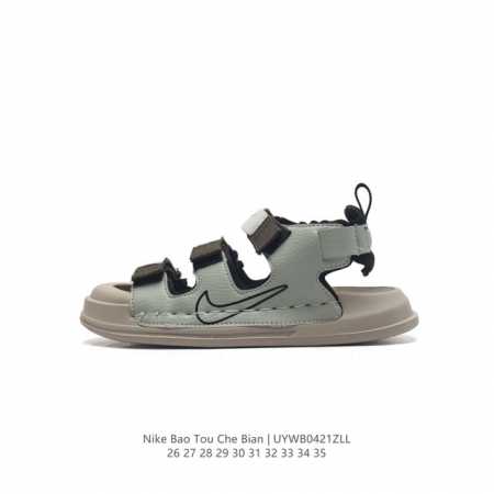 Nike 耐克 儿童魔术贴运动凉鞋 沙滩户外透气轻便防滑休闲凉鞋中大童凉拖鞋 清爽透气可调节沙滩鞋 耐弯折橡胶大底 正确原盒包装吊牌 完全还原zp工艺。 类型： - 点击图像关闭