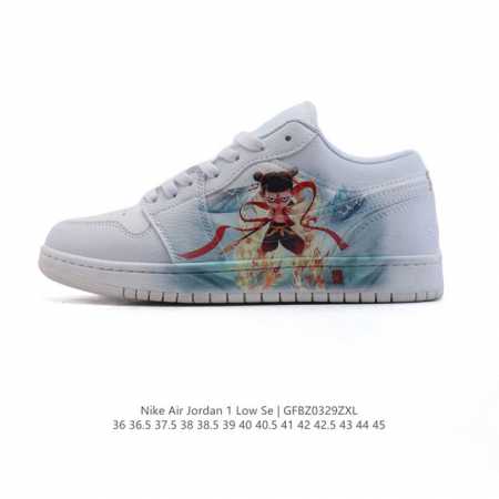耐克新款 乔丹Air Jordan 1 Low Aj1 乔1 乔丹1代Aj1 哪吒之魔童降世 混元珠 低帮复古文化休闲运动篮球鞋。从1985 年面世的元年款汲取 - 点击图像关闭