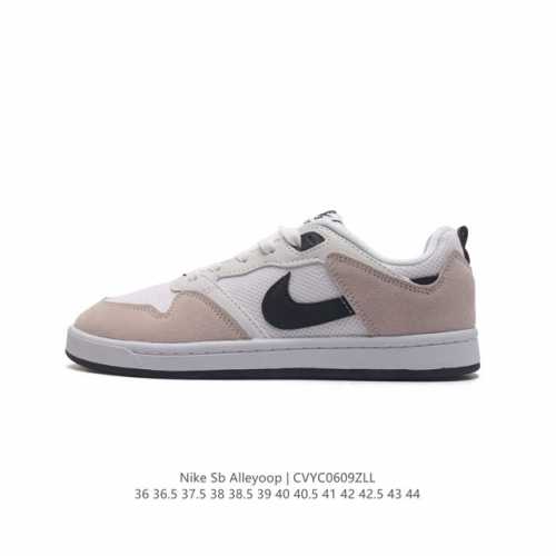 真标 耐克 Nike 男女鞋 Sb Alleyoop运动鞋时尚低帮复古休闲鞋板鞋，这款运动板鞋，采用系带的开合方式，可自由调节松紧度；搭配后跟提拉带，穿脱省时省