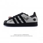 阿迪达斯 Adidas Superstar 2025年新款鞋子 蛇年新款经典贝壳头系列 新款休闲板鞋潮流男女士运动鞋 。鞋面柔软皮革拼接材质 标志性的贝壳鞋头，