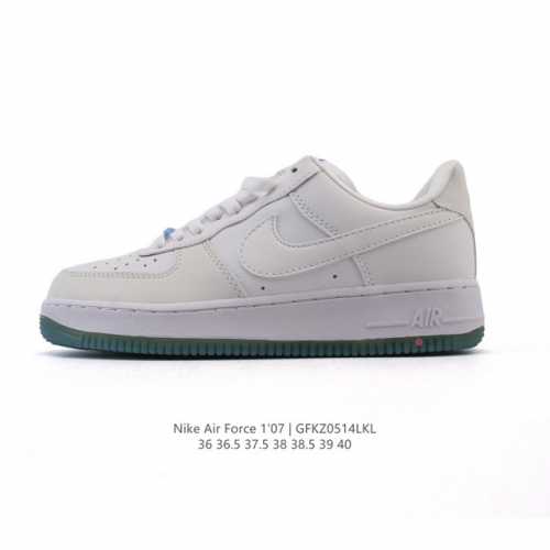 耐克 Nike Air Force 1 '07 Low 空军一号含气垫 低帮百搭 小白鞋 厚底增高休闲运动板鞋 柔软 弹性十足的缓震性能和出色的中底设计 横跨复