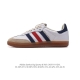 阿迪达斯 Sporty & Rich x Adidas Originals Samba OG 桑巴舞系列绅士德训足球百搭皮革板鞋。 类型：男女鞋 货号：IH83