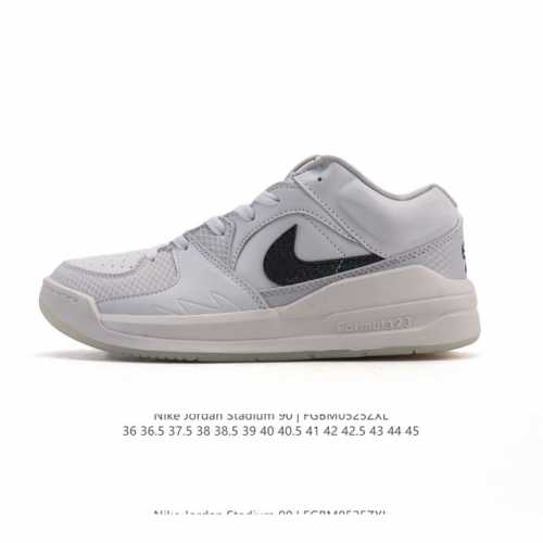 真标 耐克 Nike Air Jordan Stadium Aj90 潮流运动板鞋 Aj90 充满了对Tinkerhathield 原创设计的致敬 包括中足网状