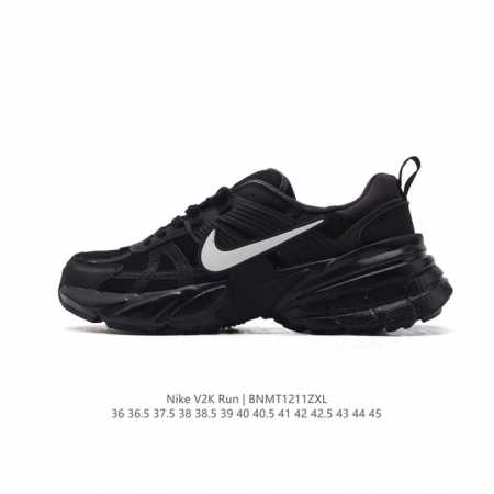 Nike 耐克 V2K Run 减震防滑 复古低帮运动跑步鞋 超火复古跑鞋，采用太空革组合呼吸网眼布鞋面材质，搭载正确4层组合底模，嵌入tpu加固稳定模块,双层 - 点击图像关闭