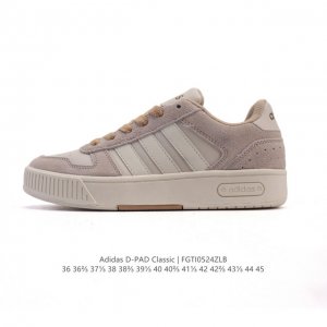 adidas 小锯齿 D-pad Classic休闲美高风篮球板鞋男女阿迪达斯 D-pad 运动休闲鞋 柔软合成革面料易打理 舒适质感简约潮搭 美观有型 圆弧舒