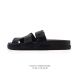 公司级 Hermes Footwear Woman 爱马仕 礼装 休闲拖鞋 黑白等多色万年经典爱马士 女神标配 度假 居家 必备凉拖鞋 东莞原厂真皮大底平底拖鞋