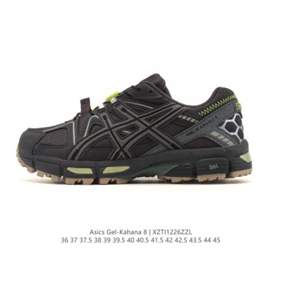 Asics 亚瑟士 Gel-Kahana 8 男女鞋越野跑步鞋抓地稳定运动鞋缓震耐磨跑鞋。Gel-Kahana系列为实用级越野跑鞋，融合机能和户外潮流强势回归，