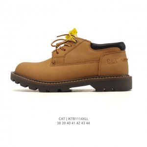 公司级 Cat卡特 新款马丁靴 潮鞋 厚底增高短靴 户外徒步运动鞋 时尚低帮靴子 真标公司卡特男士马丁靴 广东 历年经典热销款 新款牛皮革鞋面 轻便休闲鞋 耐磨