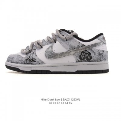 公司级 耐克 Nike Dunk Low Retro 运动鞋复古板鞋 解构绑带 双鞋带，作为 80 年代经典篮球鞋款 Labubu拉布布，起初专为硬木球场打造，