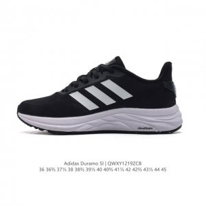 公司级 Adidas阿迪达斯官方duramo Sl 男女子训练备赛轻盈疾速网面跑步鞋 厚度增高老爹鞋。这款adidas运动鞋，旨在伴你日常跑步。贴合设计，力求打