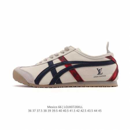 真标 Asics 亚瑟士 男女鞋 配足弓鞋垫 日产经典老牌-鬼塚虎 Onitsuka Tiger Mexico 66经典墨西哥系列复古经典百搭板鞋休闲运动鞋慢跑 - 点击图像关闭