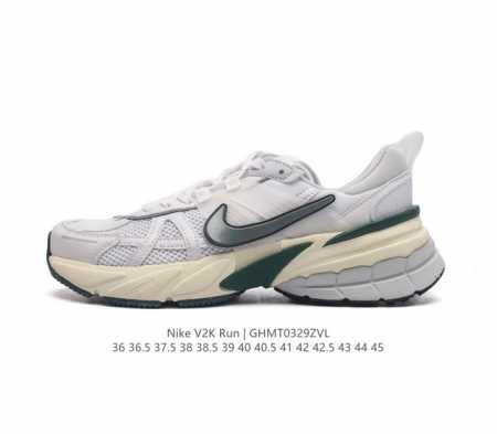Nike 耐克 V2K Run 减震防滑 复古低帮跑步鞋 超火复古跑鞋 采用太空革组合呼吸网眼布鞋面材质 搭载正确4层组合底模 嵌入tpu加固稳定模块,双层md - 点击图像关闭