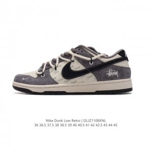 公司级 耐克 Nike Dunk Low Retro 运动鞋复古板鞋 解构绑带 双鞋带。作为 80 年代经典篮球鞋款，起初专为硬木球场打造，后来成为席卷街头的时