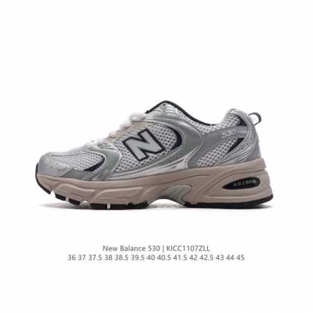 真标 新百伦 NB530 New Balance 530 复跑古鞋 厚底增高老爹鞋 缓震运动慢跑鞋。NB530这鞋双确实是NB家经复典古款式之一，以全科新技诠释 - 点击图像关闭