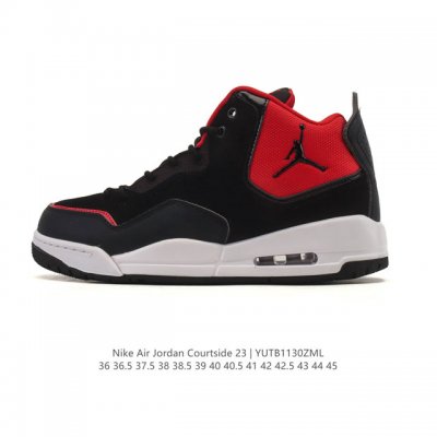 公司级 耐克 Nike Airjordancourtside23 乔丹23代 Aj23实战气垫缓震篮球鞋，Jordan 乔丹 男女鞋真标半码制，采用优质荔枝纹牛