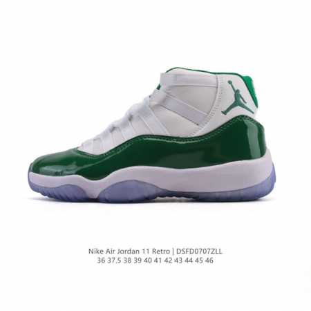 耐克乔丹11代 Nike Air Jordan 11 Retro 复刻男女运动鞋 Aj11代经典设计，深受球员与球迷喜爱。Jordan 乔丹 采用漆皮牛培革鞋面 - 点击图像关闭