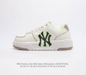 Mlb Chunky Liner Basic 人气单品学长鞋系列轻量增高厚底百搭休闲运动板鞋 男女轻便胶鞋 高级街头休閒品牌鞋 Mlb Chunky Liner