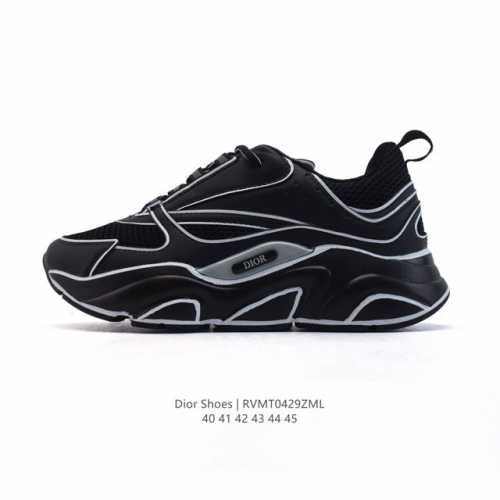 公司级 Dior 迪奥 高奢品牌 彰显高级气质 Dior 运动鞋低帮系列复古休闲鞋时尚慢跑鞋厚底老爹鞋圆头系带 运动跑鞋 生活休闲鞋 男款 时髦单品 时尚百搭