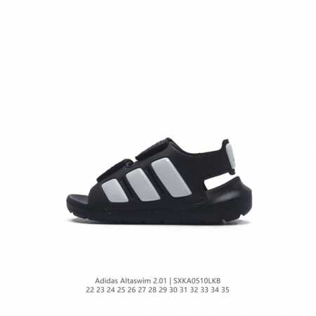 童鞋 沙滩鞋！阿迪达斯adidas Altaswim 2.01 系列夏季沙滩凉鞋魔术贴舒适轻便儿童运动防滑潮流凉鞋。 类型：儿童鞋 码数：22-35 编码：Sx - 点击图像关闭