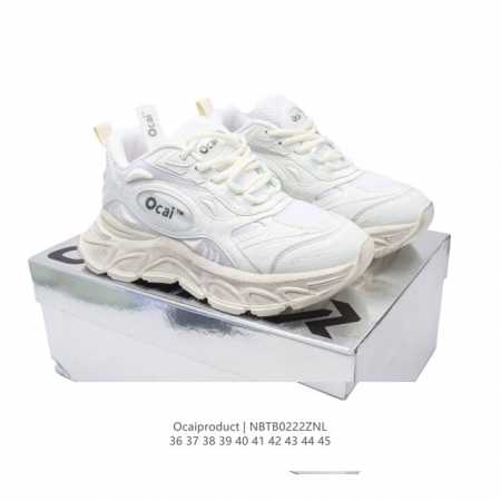 公司级 国潮新品 Ocai 复古鞋 Ocaiproduct 慢跑鞋 时尚休闲男女士运动鞋 厚底增高老爹鞋。这双鞋最近火了！整体上，不挑性别和穿搭。灰白的主色调， - 点击图像关闭