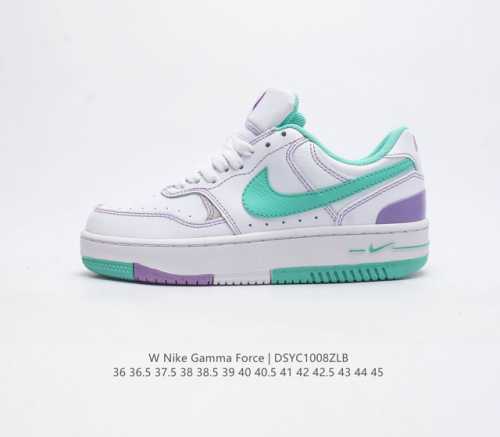 耐克 Nike Gamma Force 防滑减震耐磨低帮复古运动鞋休闲板鞋 Nike Gamma Force 运动鞋采用分层设计 混搭天然皮革和合成材质 焕新经